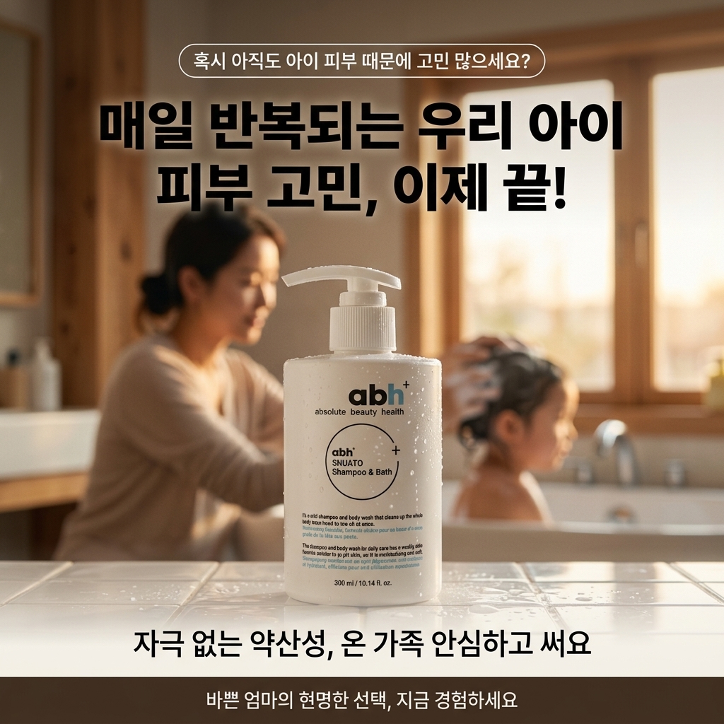 자극 없는 약산성 샴푸 광고 시안